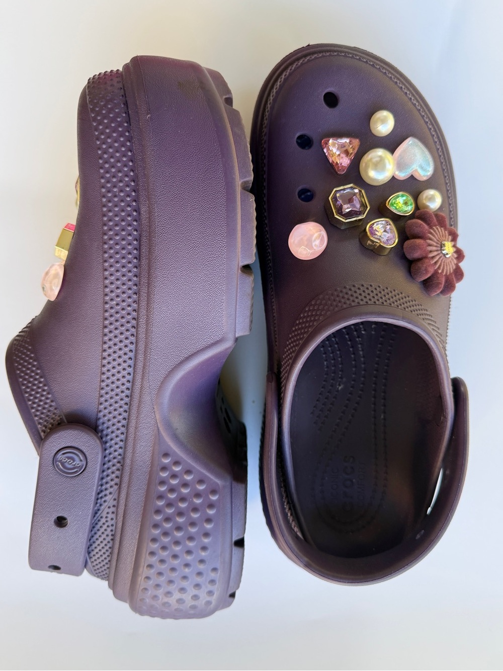 Crocs Stomp Platform with Charms - Purple - Picture 2 of 4